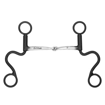 BAR H EQUINE Western Antique Short Shank Bit Single Jointed Smooth Snaffle Mouthpiece